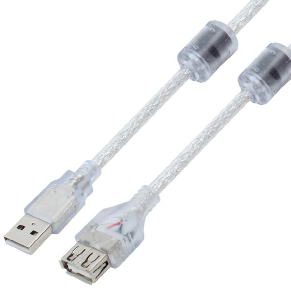 [AM-AF] USB-A 2.0 to USB-A 2.0 M/F 연장케이블, MBF-UF250HQ [투명/5m]