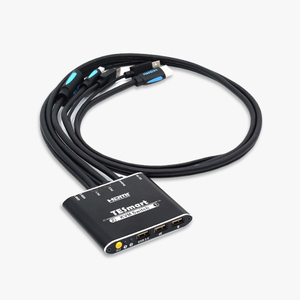 티이스마트 HKS0201C10 [HDMI KVM 스위치/2:1/USB/4K/케이블타입]