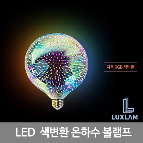 LED 색변환 에디슨전구 은하수 LED볼램프 G125 삼색