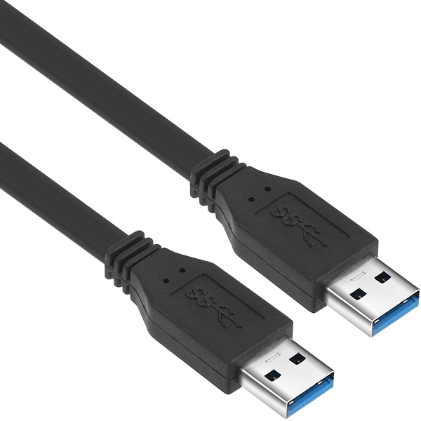 [AM-AM] USB-A 3.0 to USB-A 3.0 케이블, 플랫형, NMC-UA330F [블랙/3m]