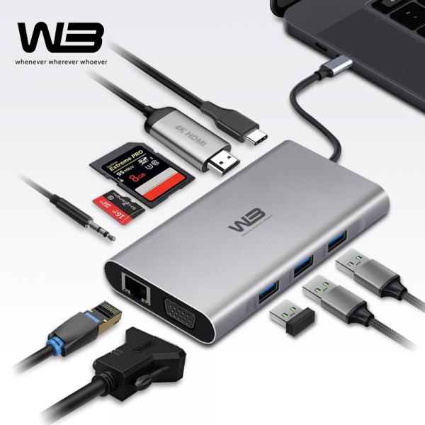 W3 CTH-10 (USB허브/10포트/멀티포트) ▶ [유·무전원/C타입] ◀