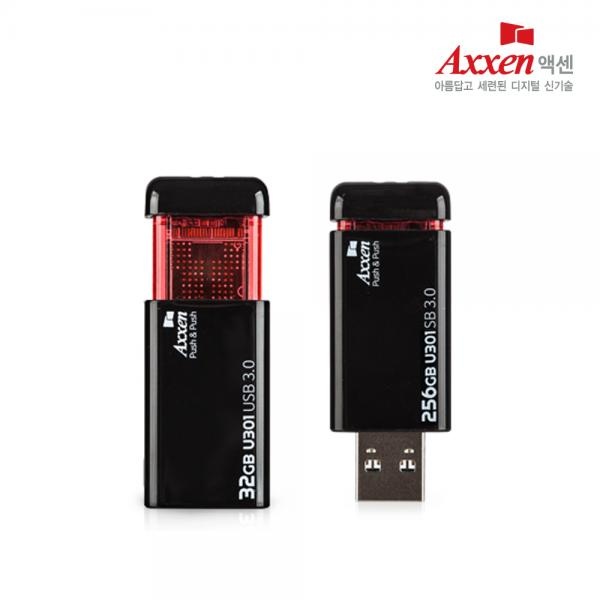 USB, U301 Push [USB 3.0] [128GB/블랙]