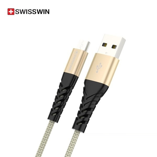 스위스윈 마이크로 5핀 To USB 고속충전 케이블 2M [골드]