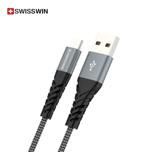 스위스윈 마이크로 5핀 To USB 고속충전 케이블 2M [블랙]