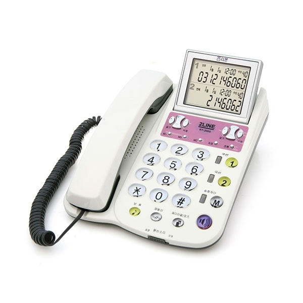 알티폰 2라인 국선 사무용전화기 RT-2000 발신자표시
