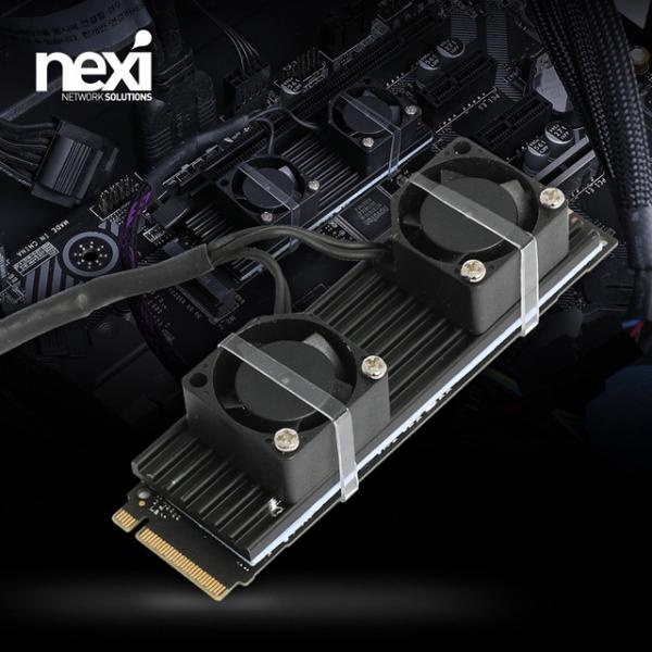 NX-HS-2FAN [NVMe M.2 SSD 방열판 2FAN] [NX1085] [블랙]