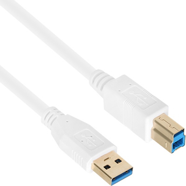 [AM-BM] USB-A 3.0 to USB-B 3.0 변환케이블, NM-UB330Z [화이트/3m]