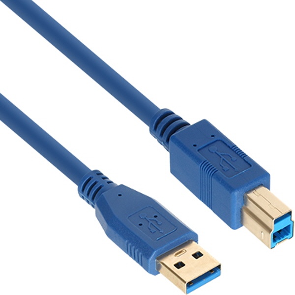 [AM-BM] USB-A 3.0 to USB-B 3.0 변환케이블, NM-UB305BLZ [블루/0.5m]