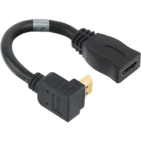 HDMI to HDMI M/F 연장케이블, 한쪽 90도 꺽임, NMG009 [0.15m]