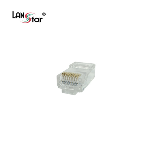 랜스타 모듈러콘넥터, 통과형 CAT.5E, UTP, 8P8C [LSN-5EPASS-UTP] [투명/100개]