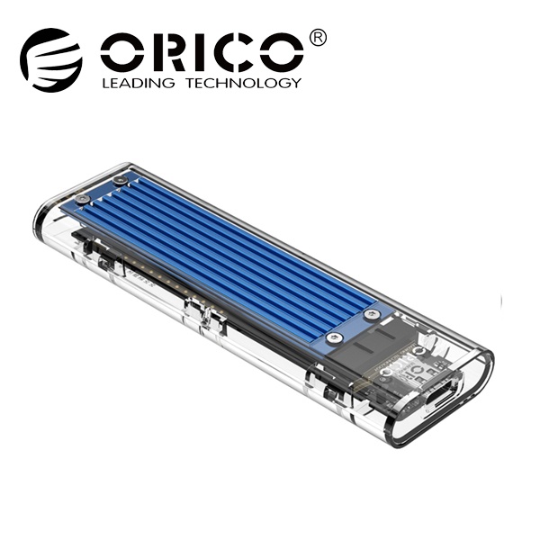 SSD 외장케이스, TCM2M-C3 [M.2 SATA&NVMe/USB3.1 Gen2] [블루/투명] [C-C케이블 포함]