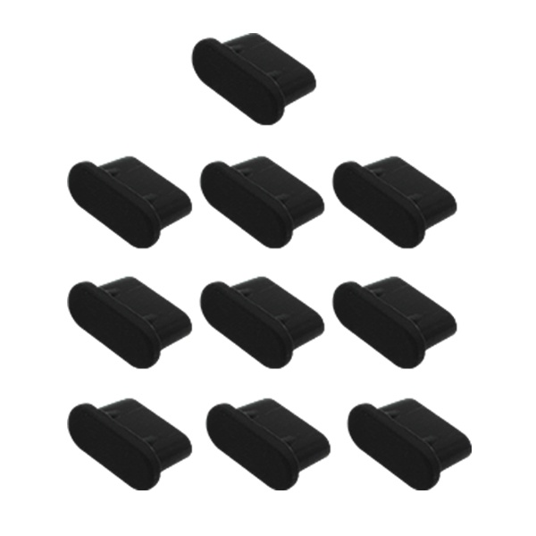 [유커머스] 포트 먼지마개, USB Type-C 전용, UC-CP127 [블랙/10개]
