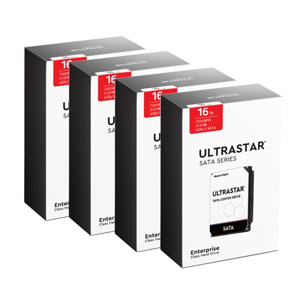Ultrastar HDD 16TB DC HC550 WUH721816ALE6L4 (SATA3/ 7200rpm/ 256MB/ PMR/ 3년) [4PACK]