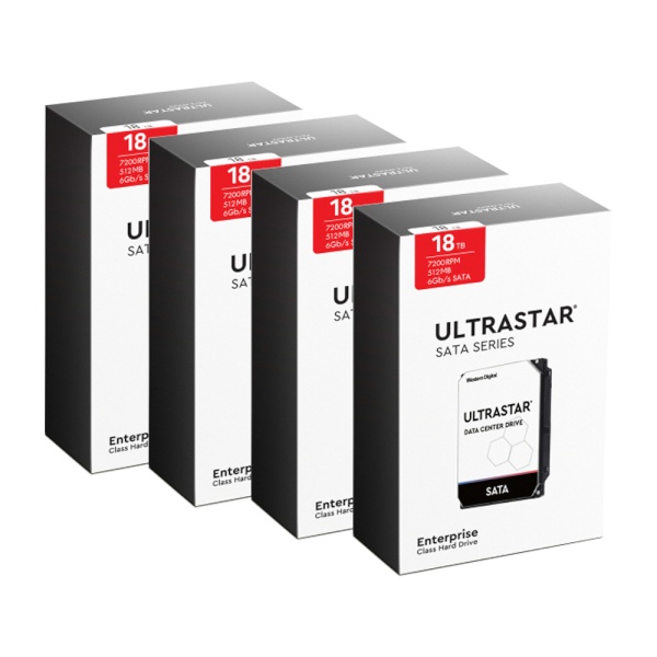 Ultrastar HDD 18TB DC HC550 WUH721818ALE6L4 (SATA3/ 7200rpm/ 256MB/ PMR/ 3년) [4PACK]