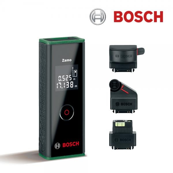 보쉬 가정용 레이저 거리측정기 Zamo3 set [AAA 배터리 2개, 어댑터 3개](06159940MZ)