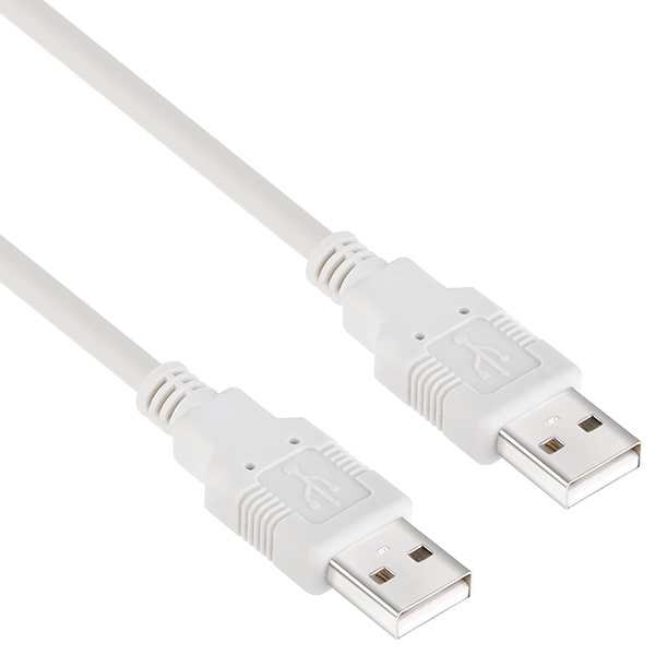 [AM-AM] USB-A 2.0 to USB-A 2.0 케이블, NETmate, MC-UA203 [화이트/0.3m]