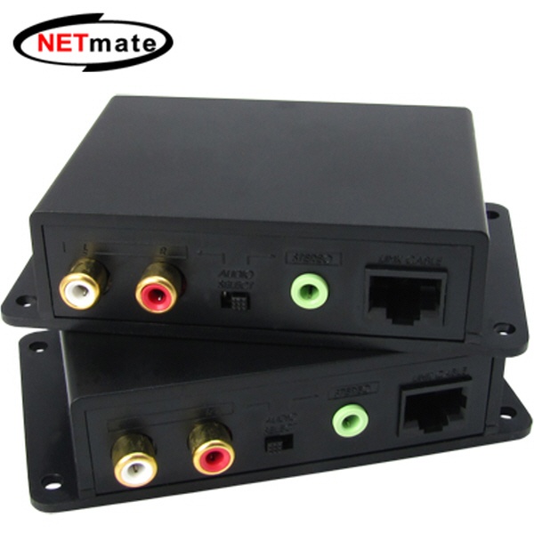 NETmate 스테레오 오디오 송수신기 세트, NM-AE02 [최대 600M]