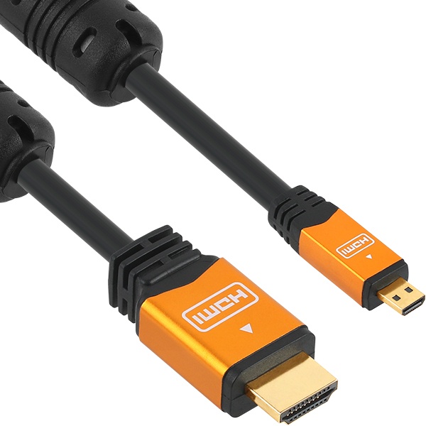 HDMI 2.0 to Micro HDMI 2.0 변환케이블, 골드메탈, NMC-HDM05Z [0.5m]
