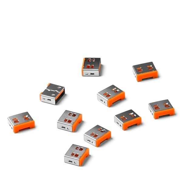 보안 커넥터, 추가구매용 USB 블록, 스마트키퍼 UL03P1OR [오렌지/커넥터 10개]