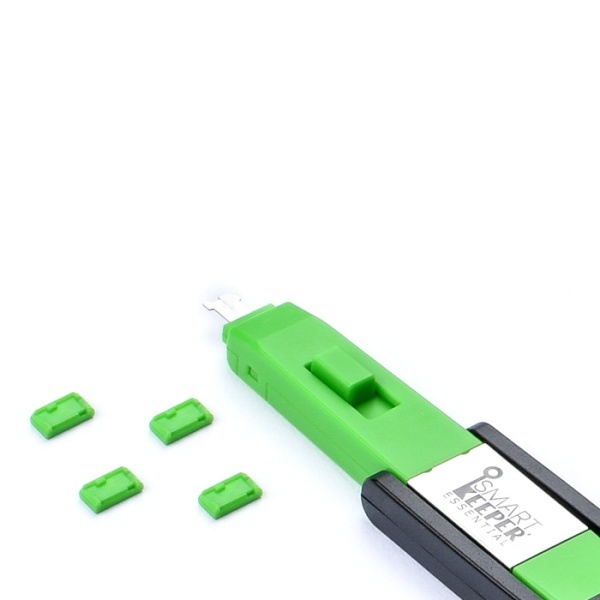 [스마트키퍼] 포트 잠금장치, 스틱형 Micro USB-B포트 락, 스마트키퍼 MUL04PKGN [그린/미니키1개+커넥터 4개]