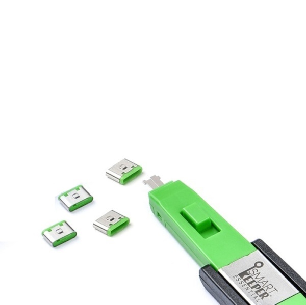 [스마트키퍼] 포트 잠금장치, 스틱형 USB C타입 포트 락, 스마트키퍼 CL04PKGN [그린/미니키1개+커넥터 4개]