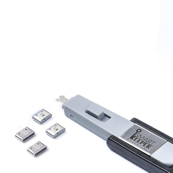 [스마트키퍼] 포트 잠금장치, 스틱형 USB C타입 포트 락, 스마트키퍼 CL04PKGY [그레이/미니키1개+커넥터 4개]