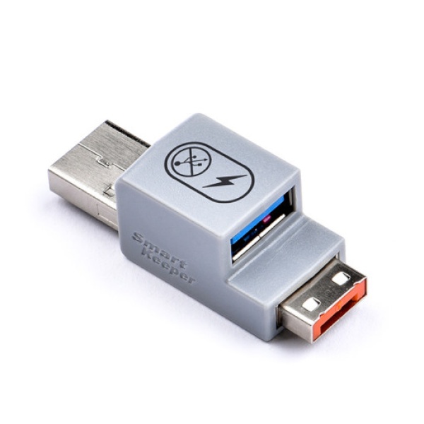 포트 잠금장치, 스틱형 USB충전젠더 락, 스마트키퍼 UCL03OR [오렌지/커넥터 1개]