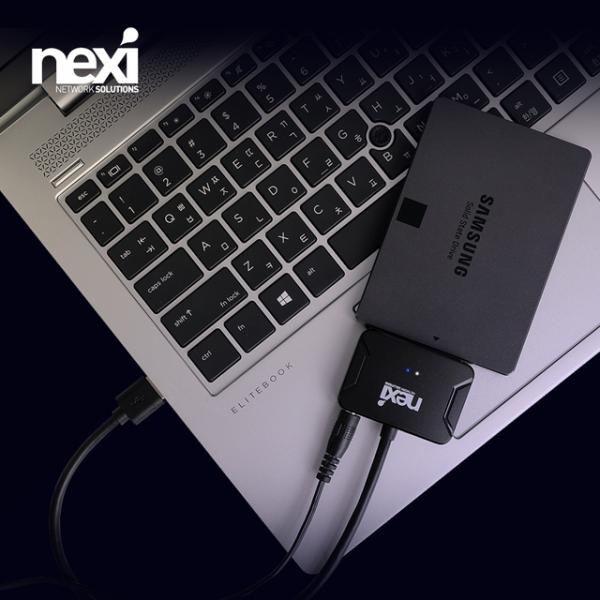 넥시 USB 3.0 to SATA3 컨버터, [NX-U30SC] [NX1097] [블랙]