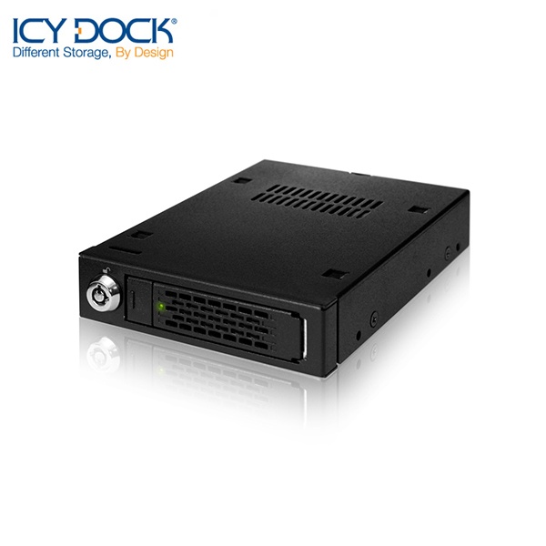 ICYDOCK 2.5형 SSD/HDD 장착 하드랙 ICYDOCK MB991IK-B (3.5베이 1개 사용[2.5형 SATA/SAS 1개 장착][잠금장치])