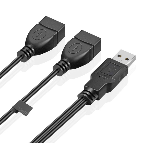 [AM-AF] USB-A 2.0 to USB-A 2.0 M/F 연장케이블, USB 보조전원 지원, MBF-UF203YP [0.3m]