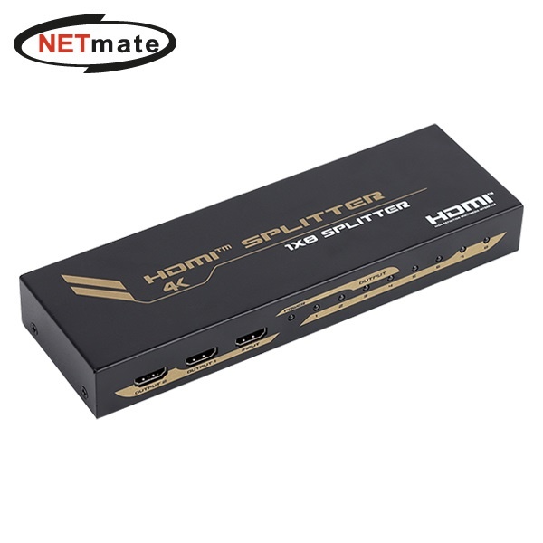 NETmate NM-PTP18C [모니터 분배기/1:8/HDMI/4K/오디오 지원]