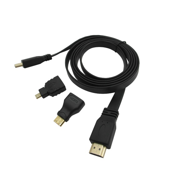 HDMI 1.4 케이블, 3in1 UC-CB24 * Mini HDMI/Micro HDMI 젠더 포함 *