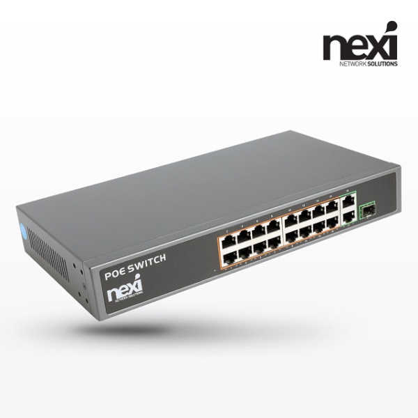 넥시 NX-POE1816GSR-150 [스위칭허브/16+2+1SFP 포트/100Mbps/PoE/150W] [NX1122]
