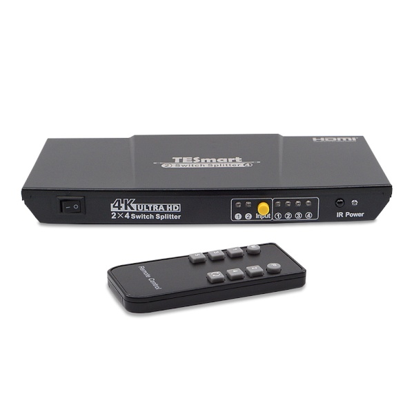 티이스마트 HSP0204A20 [모니터 선택 분배기/2:4/HDMI/4K/오디오 지원]