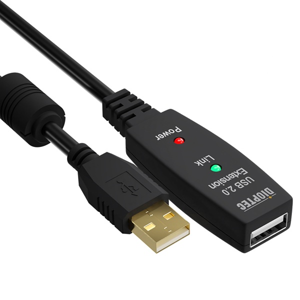 USB-A 2.0 to USB-A 2.0 리피터 연장케이블, 무전원, JUSTLINK-USB15EXT [15m]