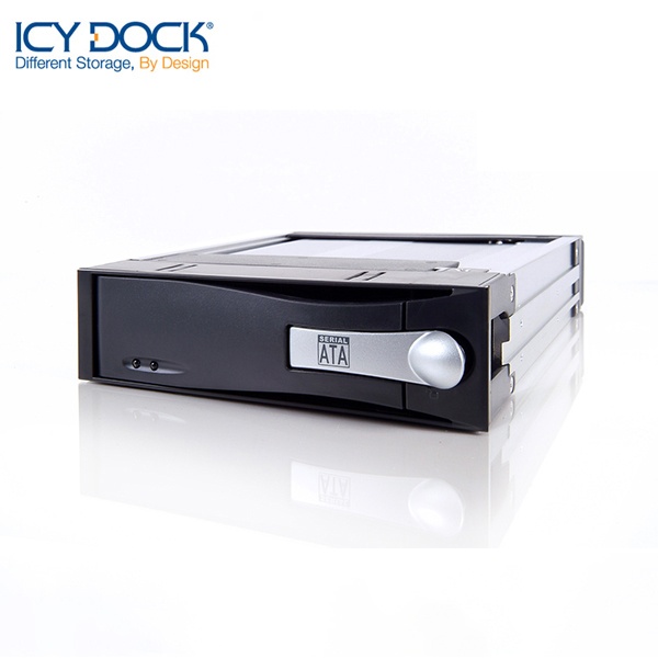 ICYDOCK 3.5형 HDD 장착 하드랙 MB123SK-1B (5.25베이 1개 사용 [3.5형 SATA 1개 장착] [잠금장치/클러내장])