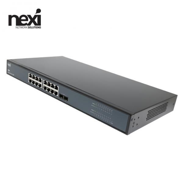 넥시 NX-SG1016-2SFP [스위칭허브/16포트/1000Mbps+2SFP][NX1137]