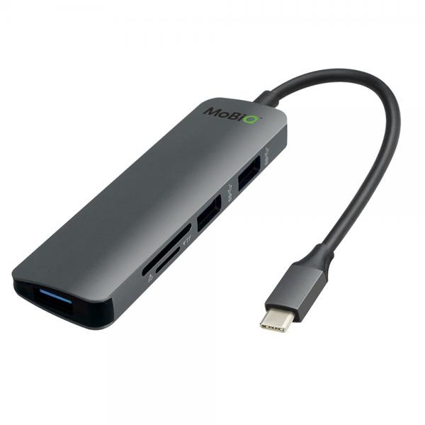 모비큐 EM-ACH41P (USB허브/5포트/멀티포트) ▶ [무전원/C타입] ◀