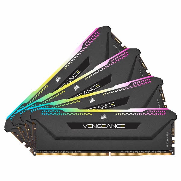 DDR4 PC4-28800 CL18 VENGEANCE RGB PRO SL BLACK [64GB (16GB*4)] (3600)