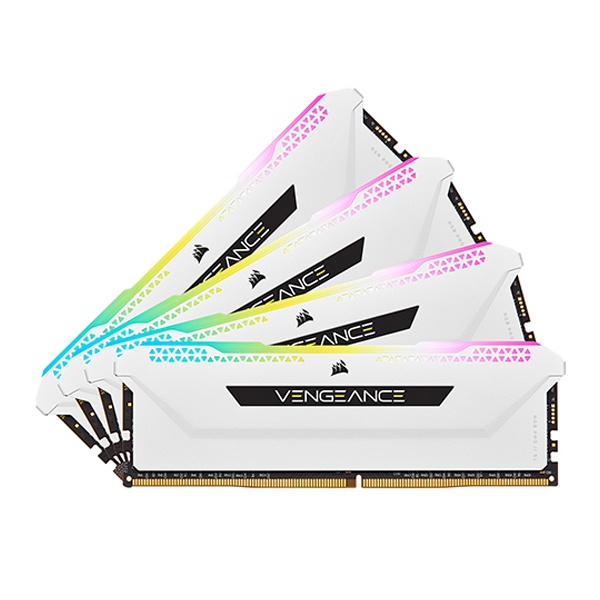 DDR4 PC4-28800 CL18 VENGEANCE RGB PRO SL WHITE [64GB (16GB*4)]