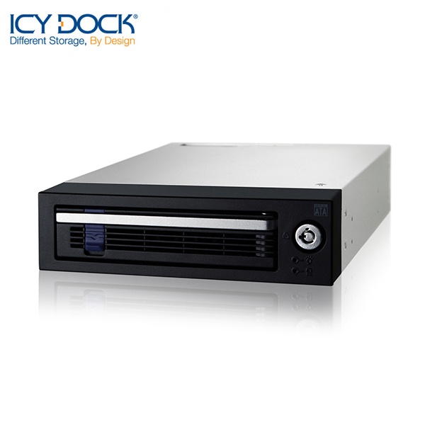 ICYDOCK 3.5형 HDD 장착 하드랙 MB876SK-B (5.25베이 1개 사용 [3.5형 SATA 1개 장착] [잠금장치])