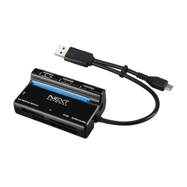 이지넷 NEXT-503OTG (USB허브/6포트/멀티포트) [블랙] ▶ [유·무전원/USB2.0] ◀