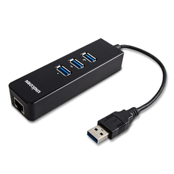 유니콘 ULAN-303GH (USB허브/4포트/멀티포트) [블랙] ▶ [무전원/USB3.0] ◀