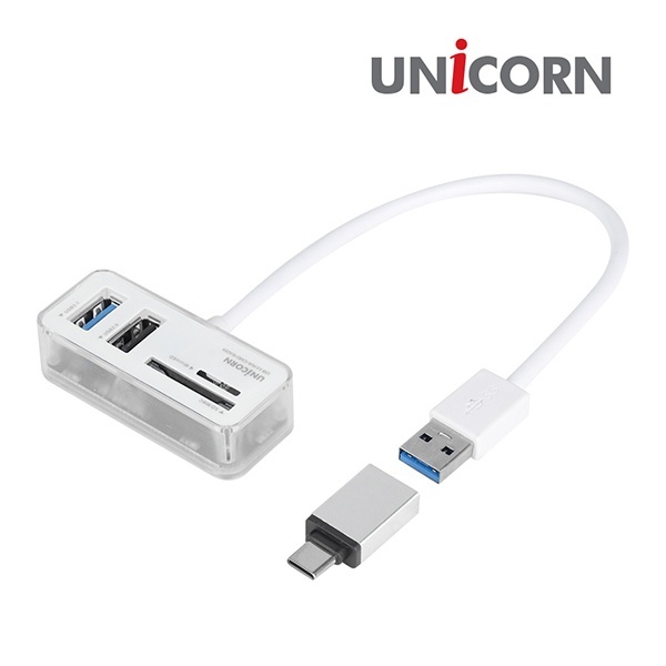 유니콘 TH-500CR (USB허브/4포트/멀티포트) [화이트] ▶ [무전원/USB3.0] ◀