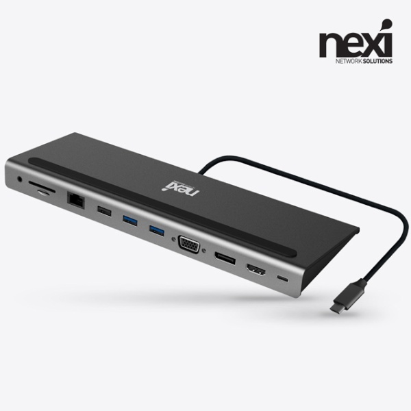넥시 NX-11DOCK [NX1114] (USB허브/도킹/11포트/멀티포트) ▶ [무전원/C타입] ◀