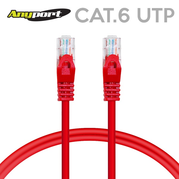 CAT.6 UTP 랜케이블, AP-6UTP-5M(R) [다이렉트/단선] [레드/5m]