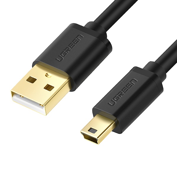 USB-A 2.0 to Mini 5핀 변환케이블, U-10386 [블랙/3m]