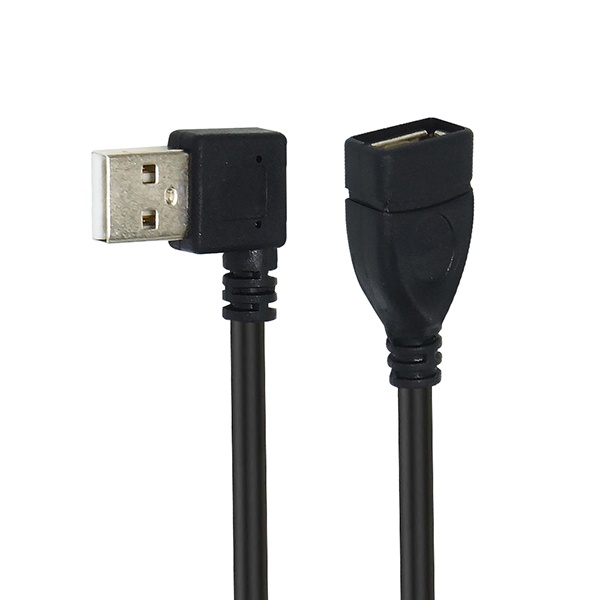 [AM-AF] USB-A 2.0 to USB-A 2.0 M/F 연장케이블, 90도 꺾임, MBF-UF203R90 [0.3m]