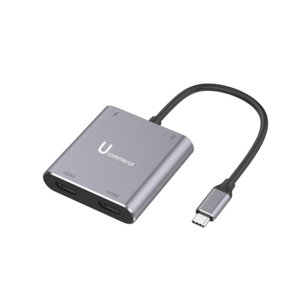 Type-C 3.1 to HDMI 듀얼 미러링 컨버터, 무전원 / 오디오 지원 [UC-CO22]