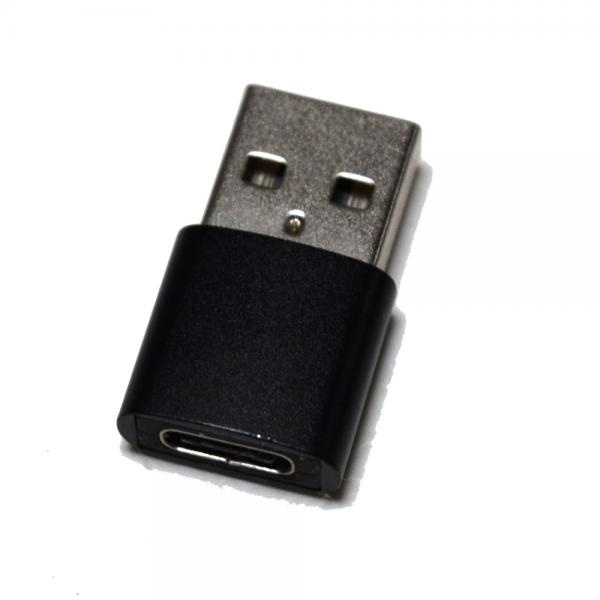 USB A to C 충전+데이터 젠더 F/M [블랙/T-UA2CB]